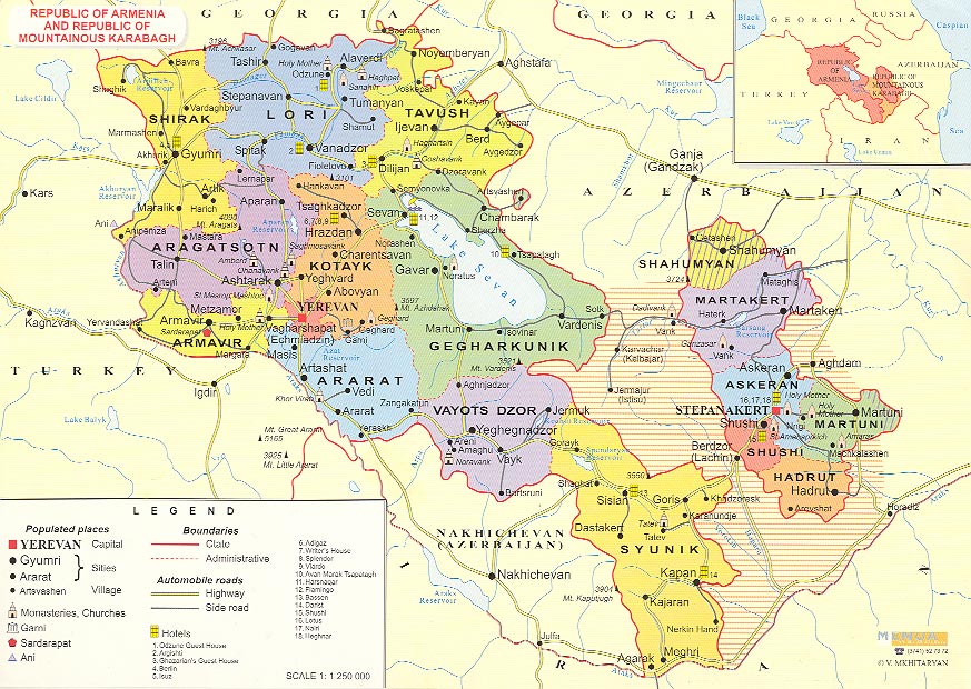 armenia political map