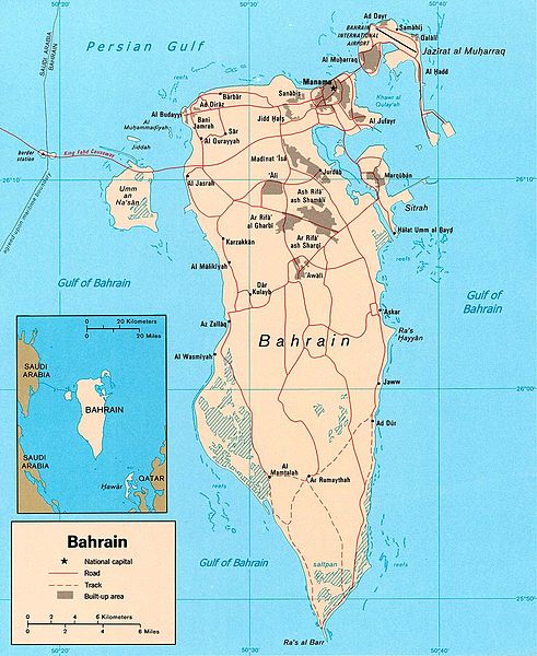 Bahrain political map
