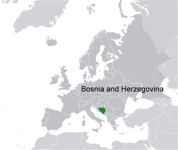 Where is Bosnia and Herzegovina in the World