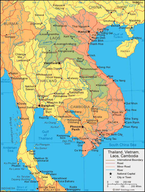 political map of cambodia