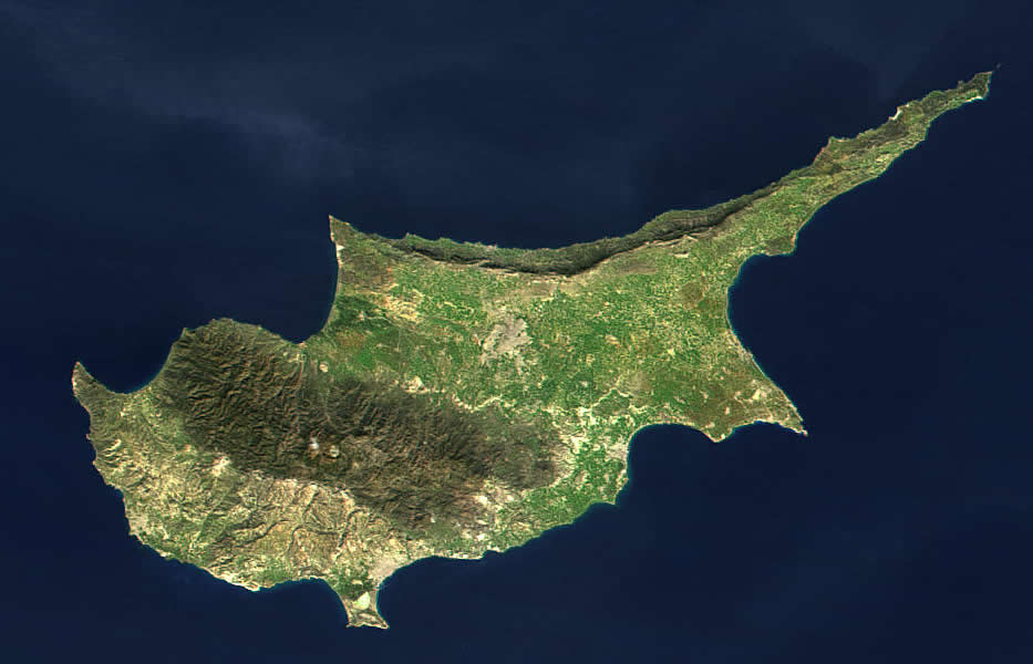 Cyprus satellite image