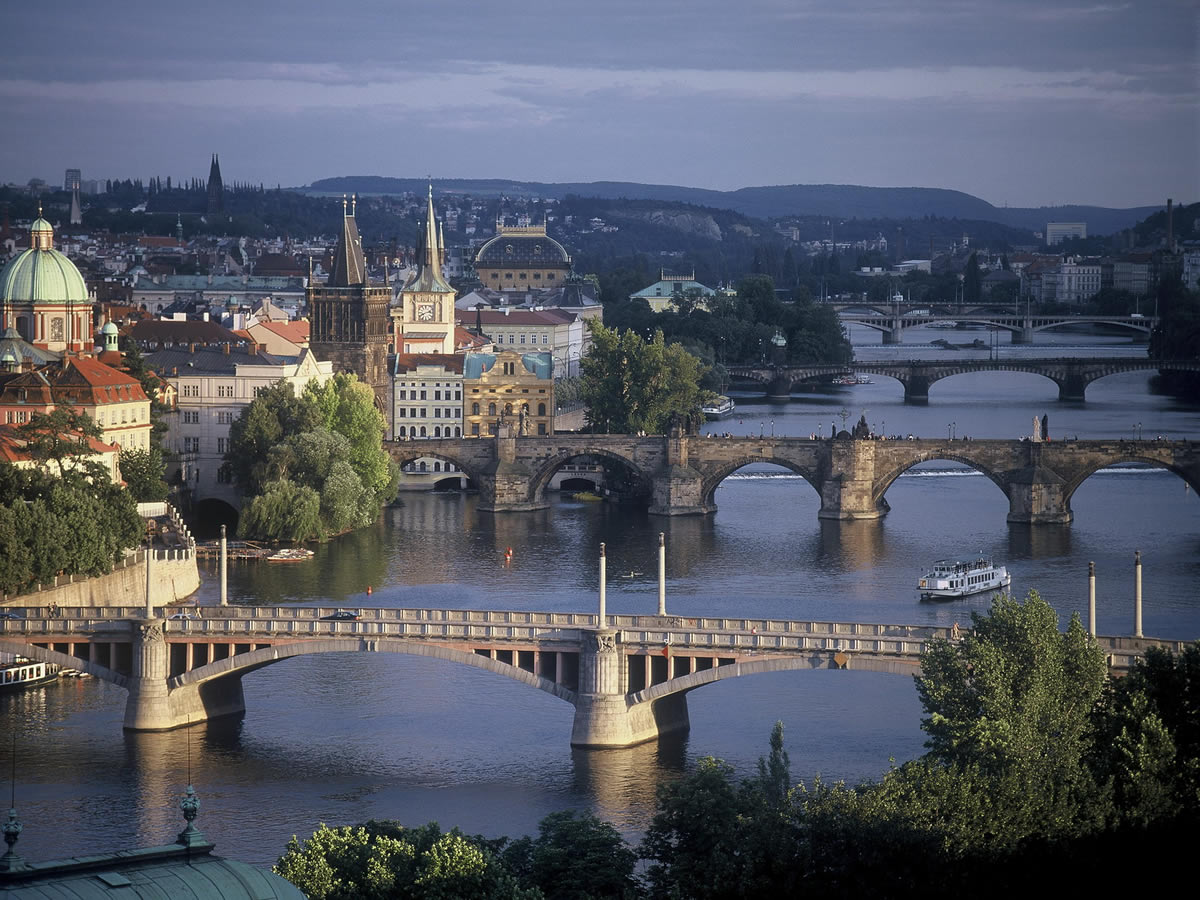 Prague River Vltava Czech Republic