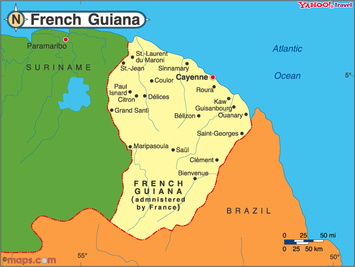 map of french guiana