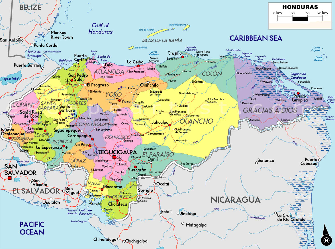 Honduras map