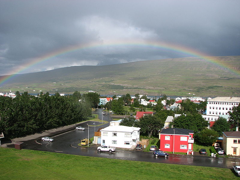Akureyri rainbow Iceland