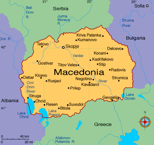 map of Macedonia