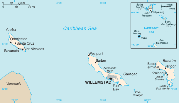 Netherlands Antilles map