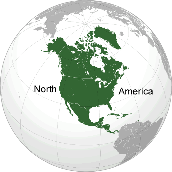 Where is North America in the World
