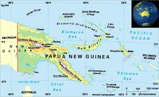 map of papua new guinea