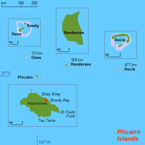 Pitcairn Islands Map