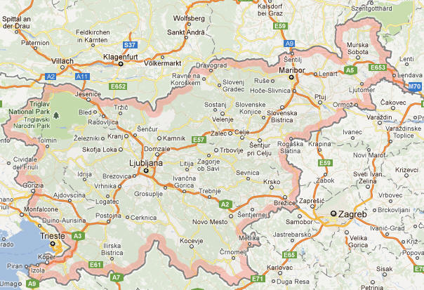 map of slovenia