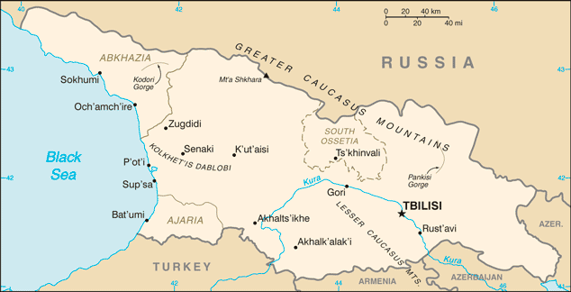 South Ossetia map