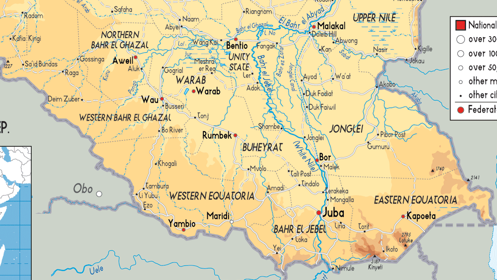 south sudan map
