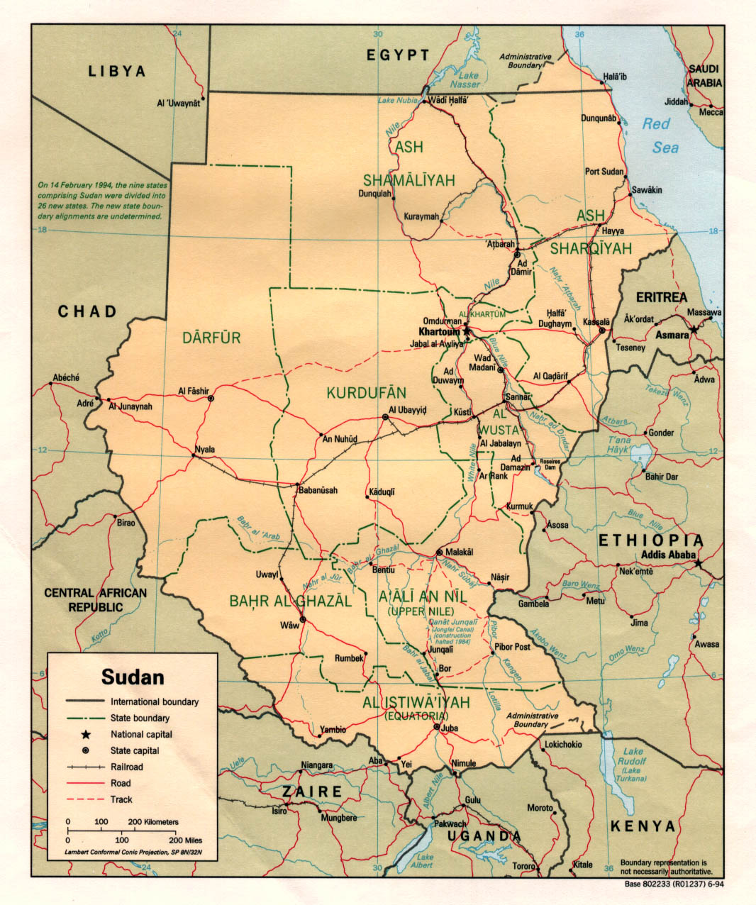 sudan relief map