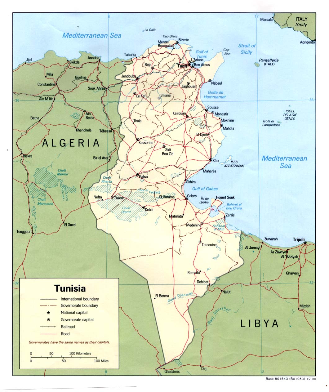 tunisie map