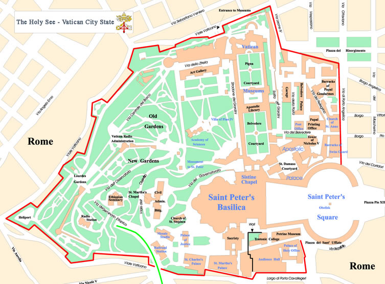 Map of Vatican
