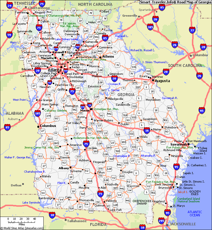 Atlas Map Of Georgia Georgia Usa Map
