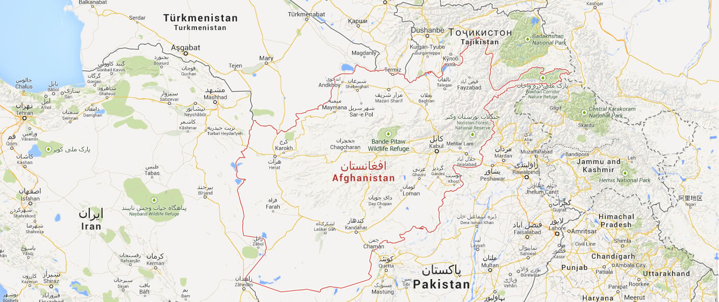 afghanistan google map