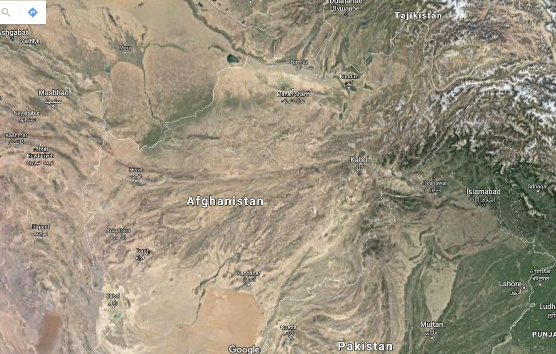 kabul afghanistan satellite map