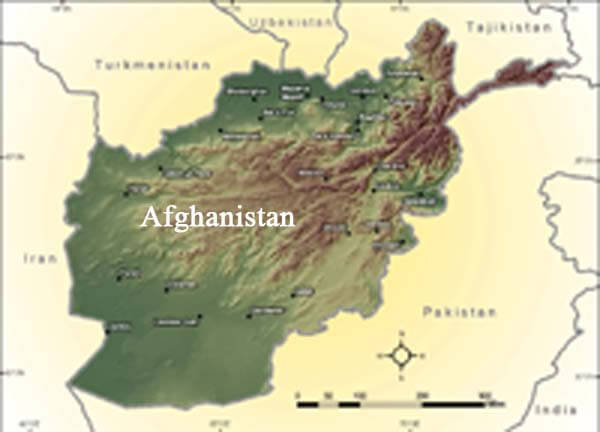 map of afghanistan
