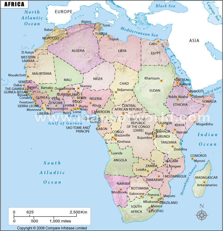 africa countries map