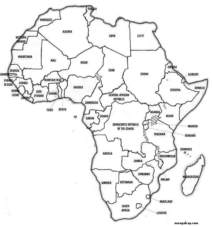 africa outline map