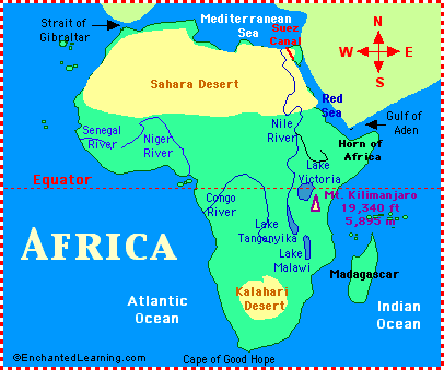 africa river map