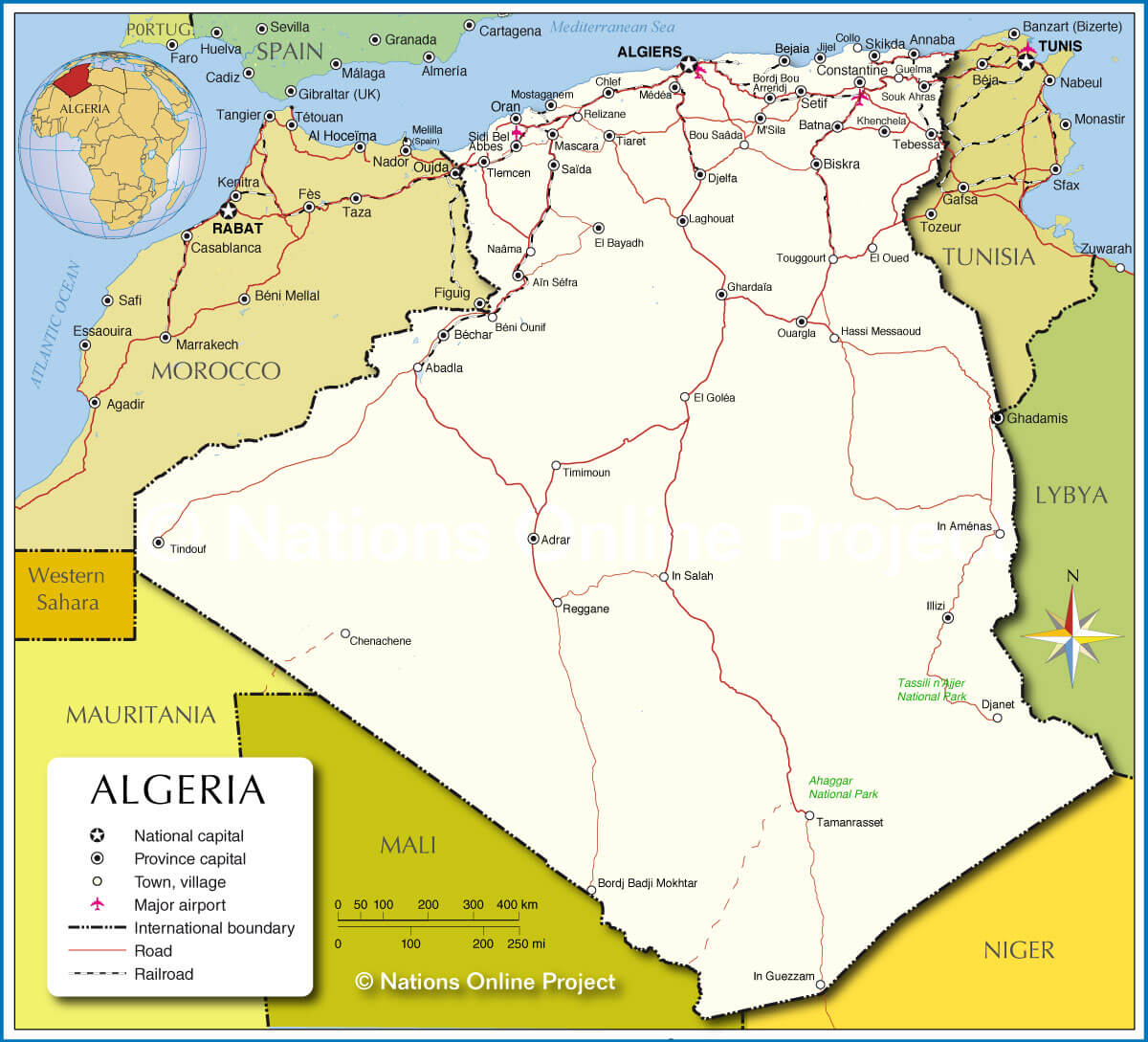 algeria national map