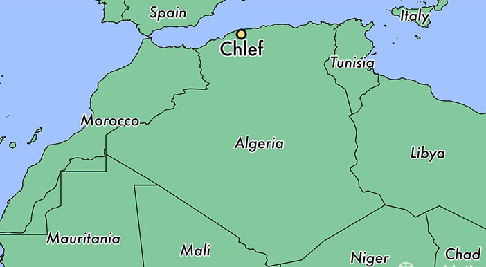 chlef city map algeria