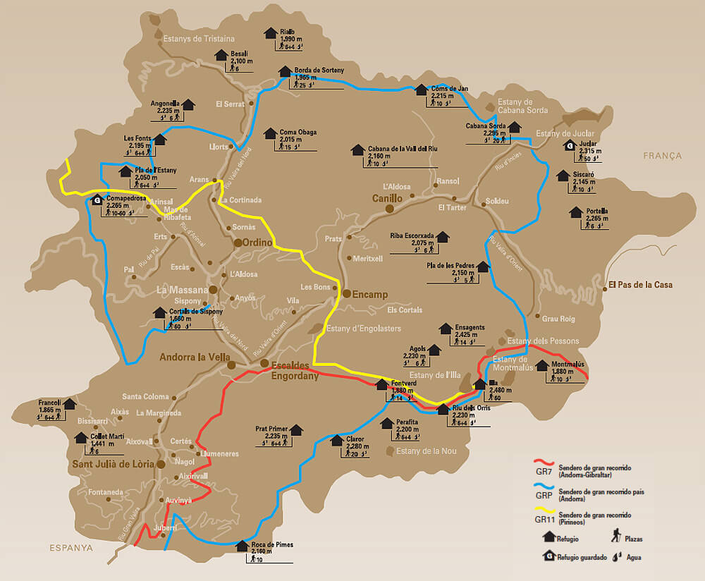 tourist map of Andorra