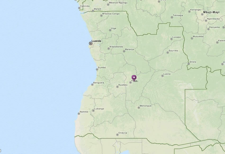 political map of angola