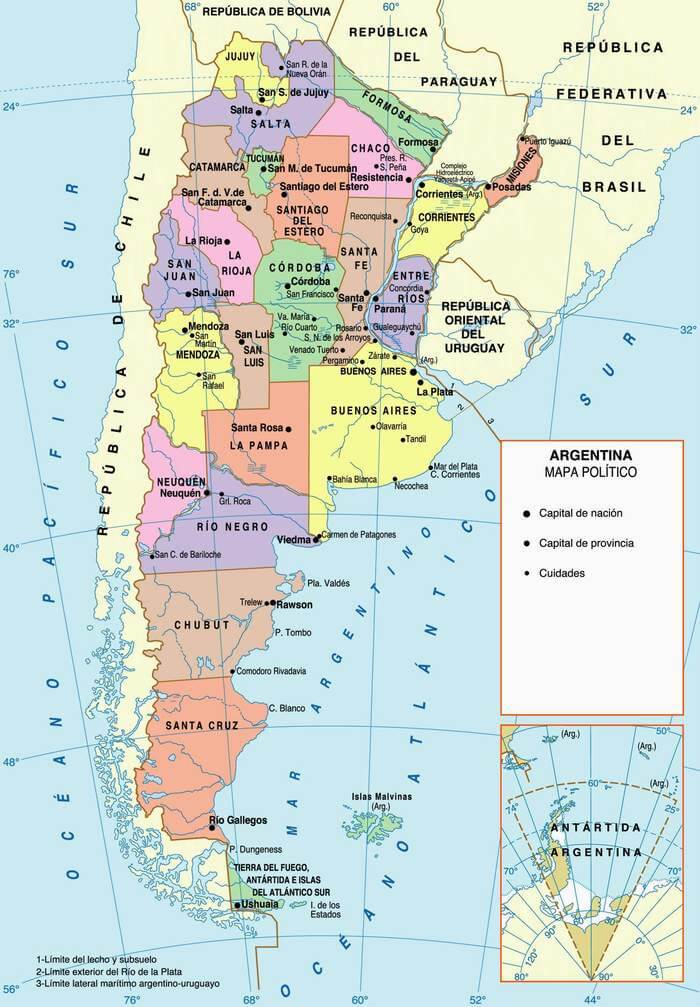 Argentina Political Map Regons