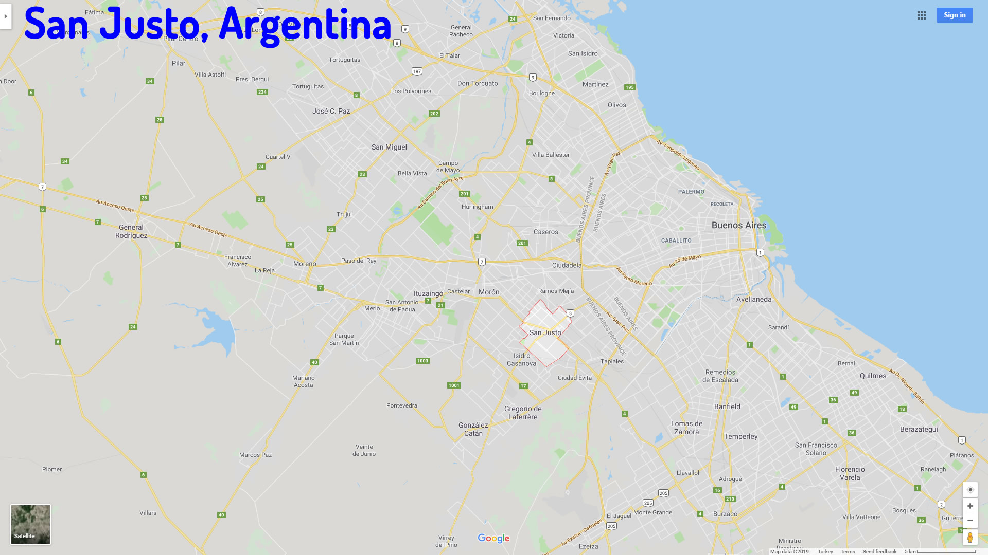 San Justo map argentina