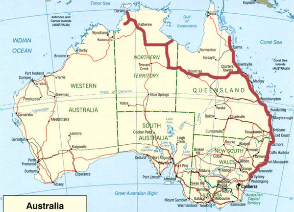 australia Bundaberg map