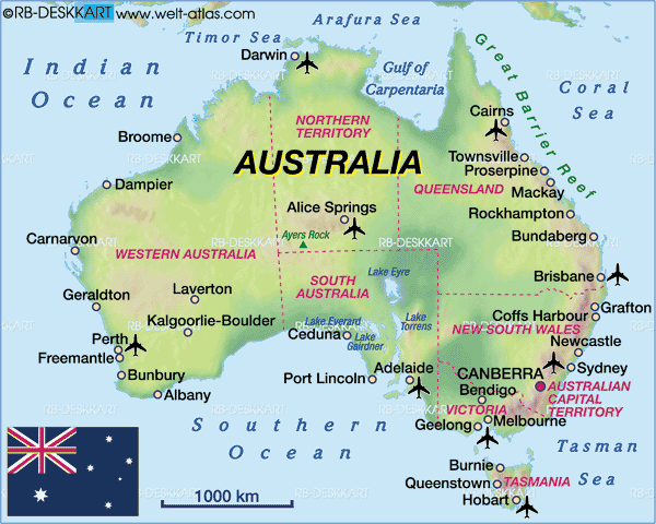 Coffs Harbour map australia