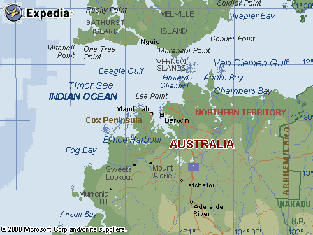 Darwin Area Map