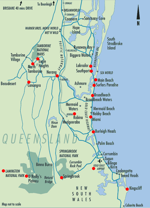 gold coast australia map