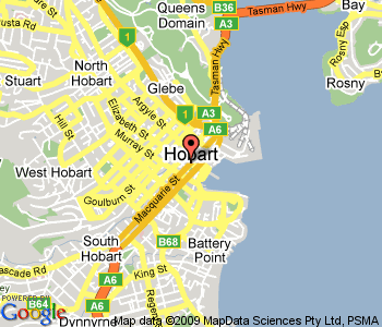 Hobart Australia Map