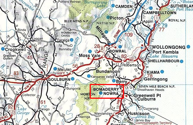 Nowra area map