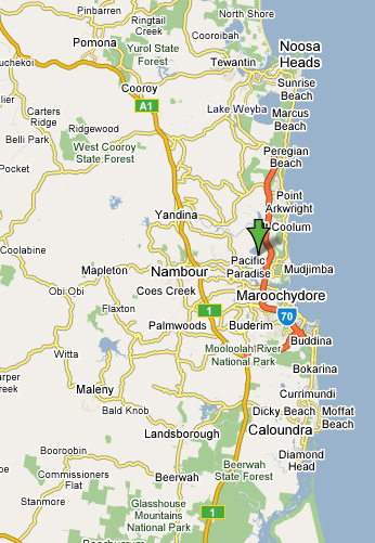 map of Sunshine Coast