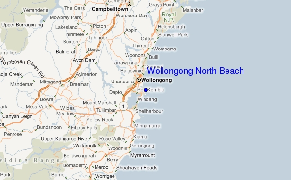 Wollongong North Beach map