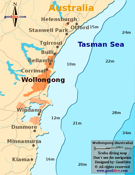 wollongong area map