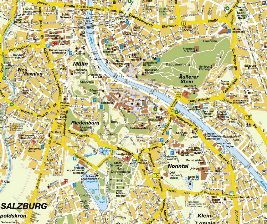 map of Salzburg