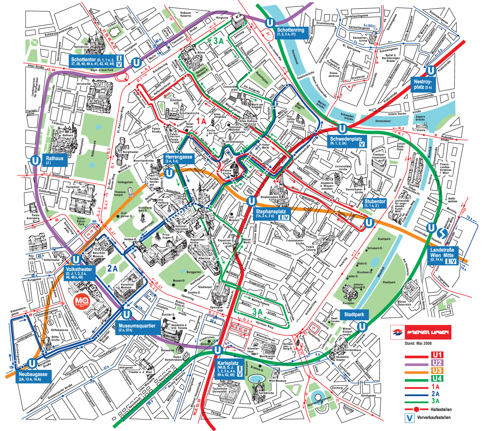 Vienna metro map