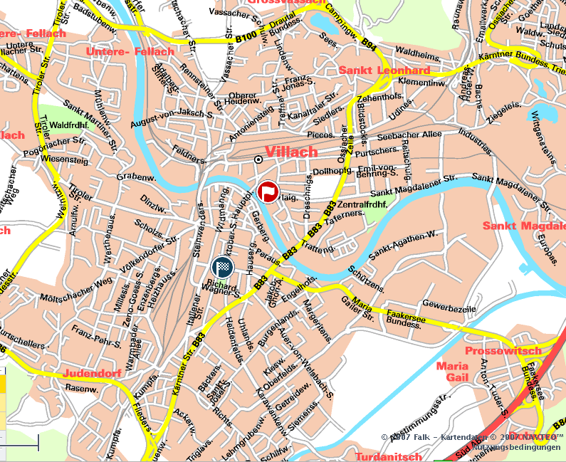 Villach city map