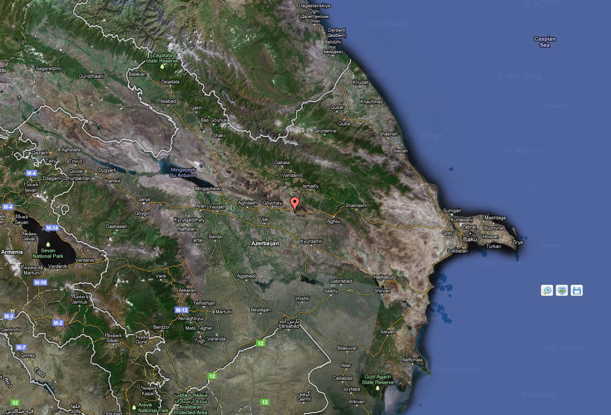 satellite image of azerbaijan