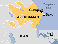 Sumqayit azerbaijan map