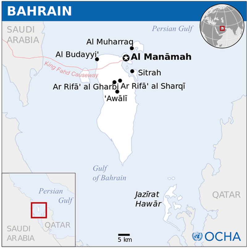 bahrain location map