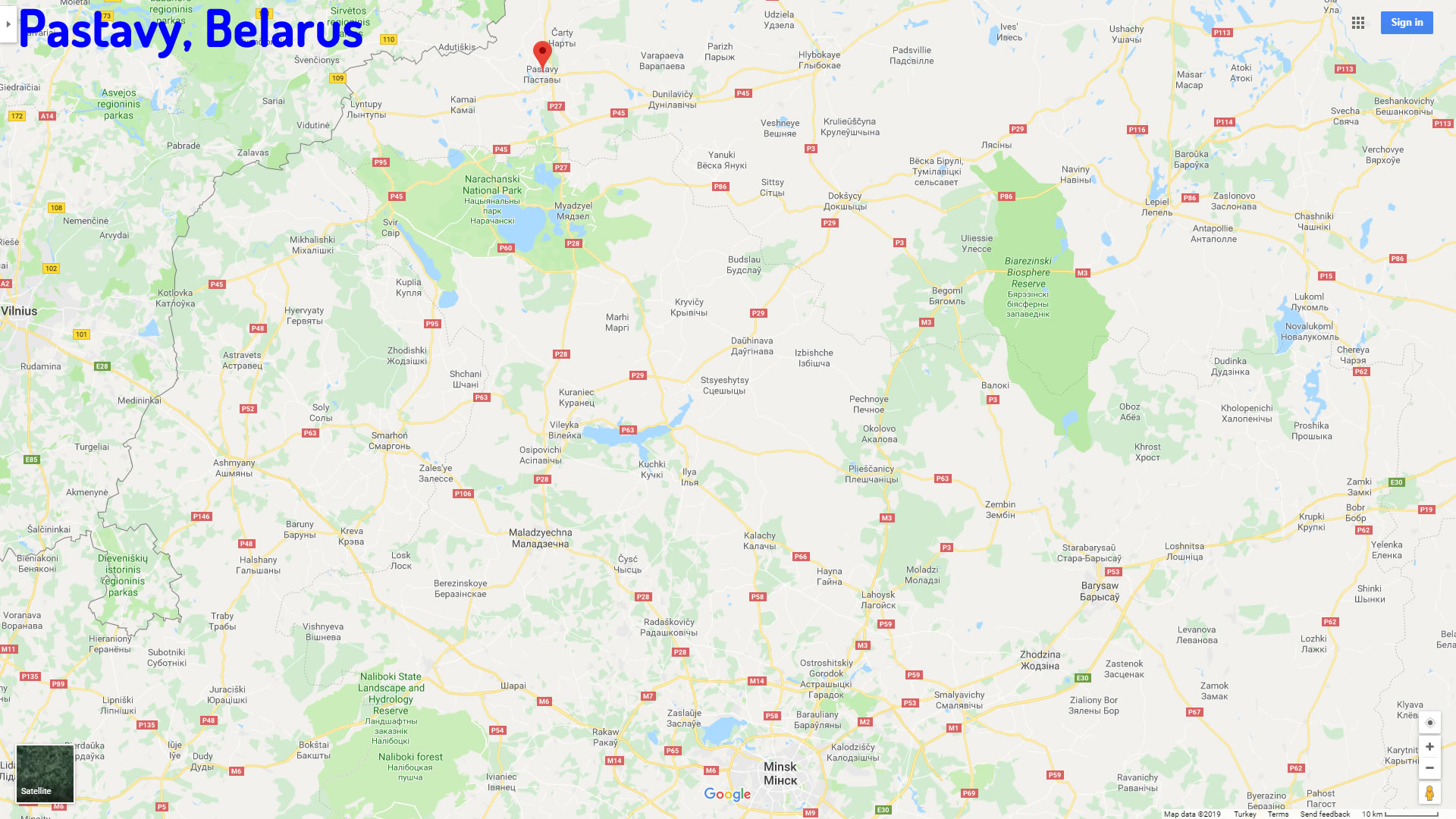 Pastavy map Belarus