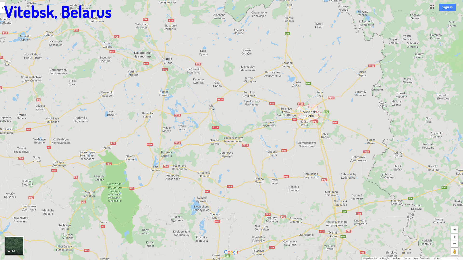 Vitebsk map Belarus
